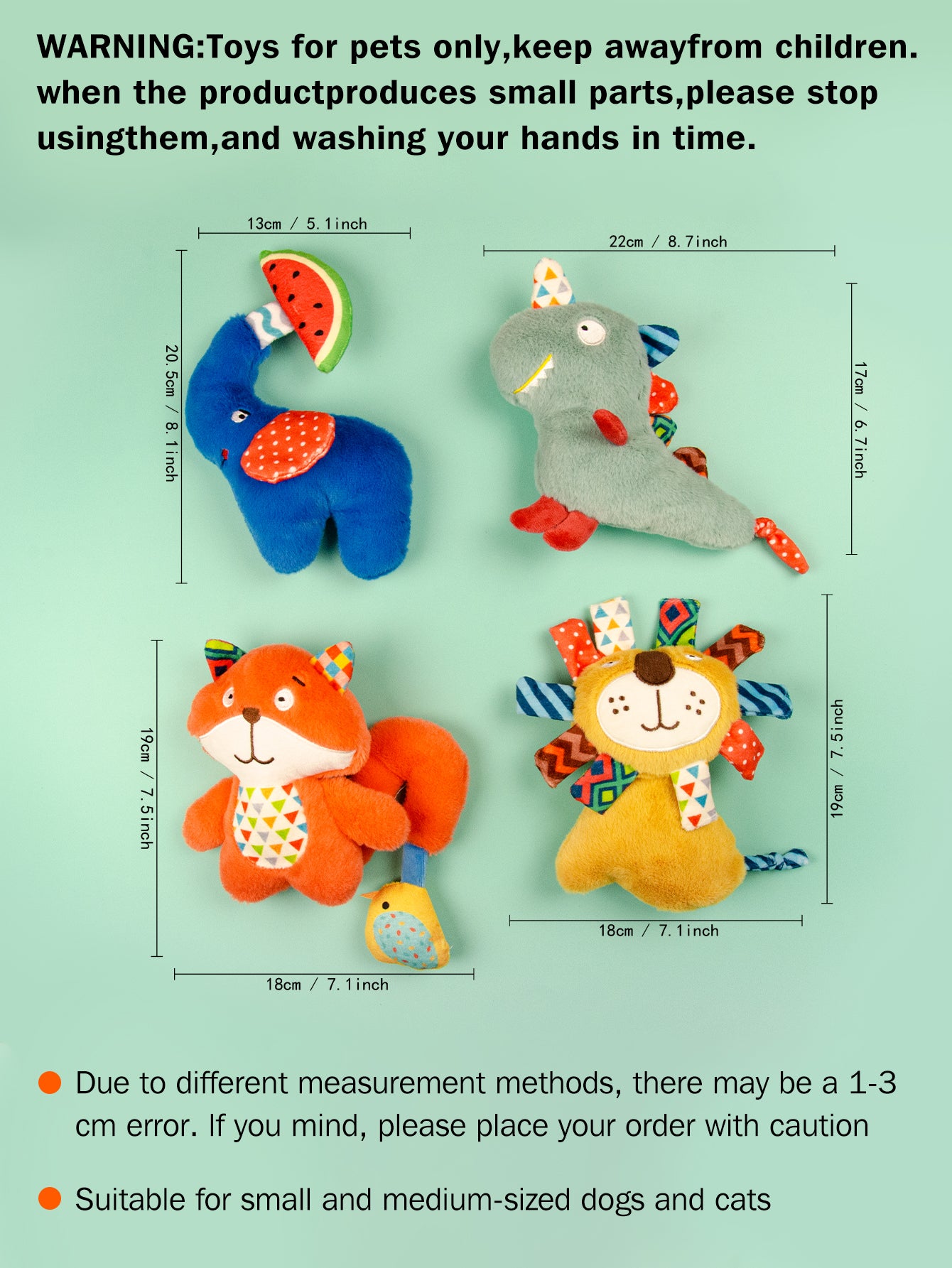 Squirrel Squeaky Dog Toy